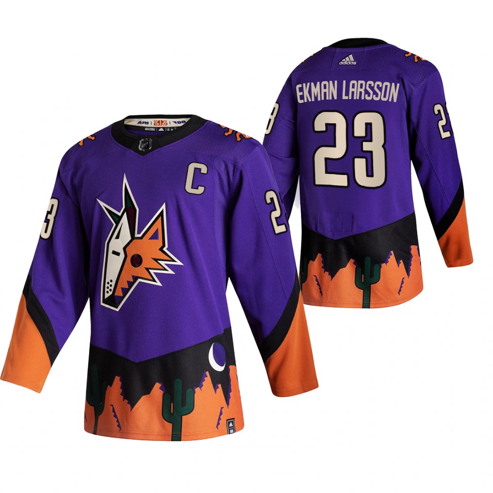 2021 Adidias Arizona Coyotes #23 Oliver Ekman-Larsson Purple Men Reverse Retro Alternate NHL Jersey->arizona coyotes->NHL Jersey
